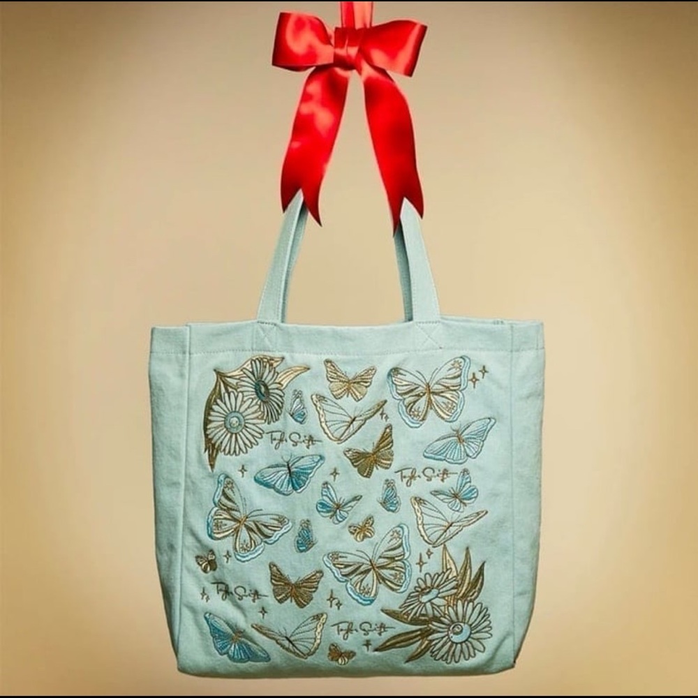 Taylor Swift Debut Butterfly Embroidered Tote Bag